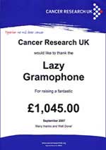 Cancer Research Certificate Lazy Gramophone