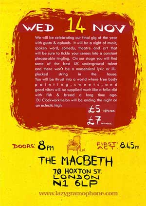 MacBeth Gig November 2008